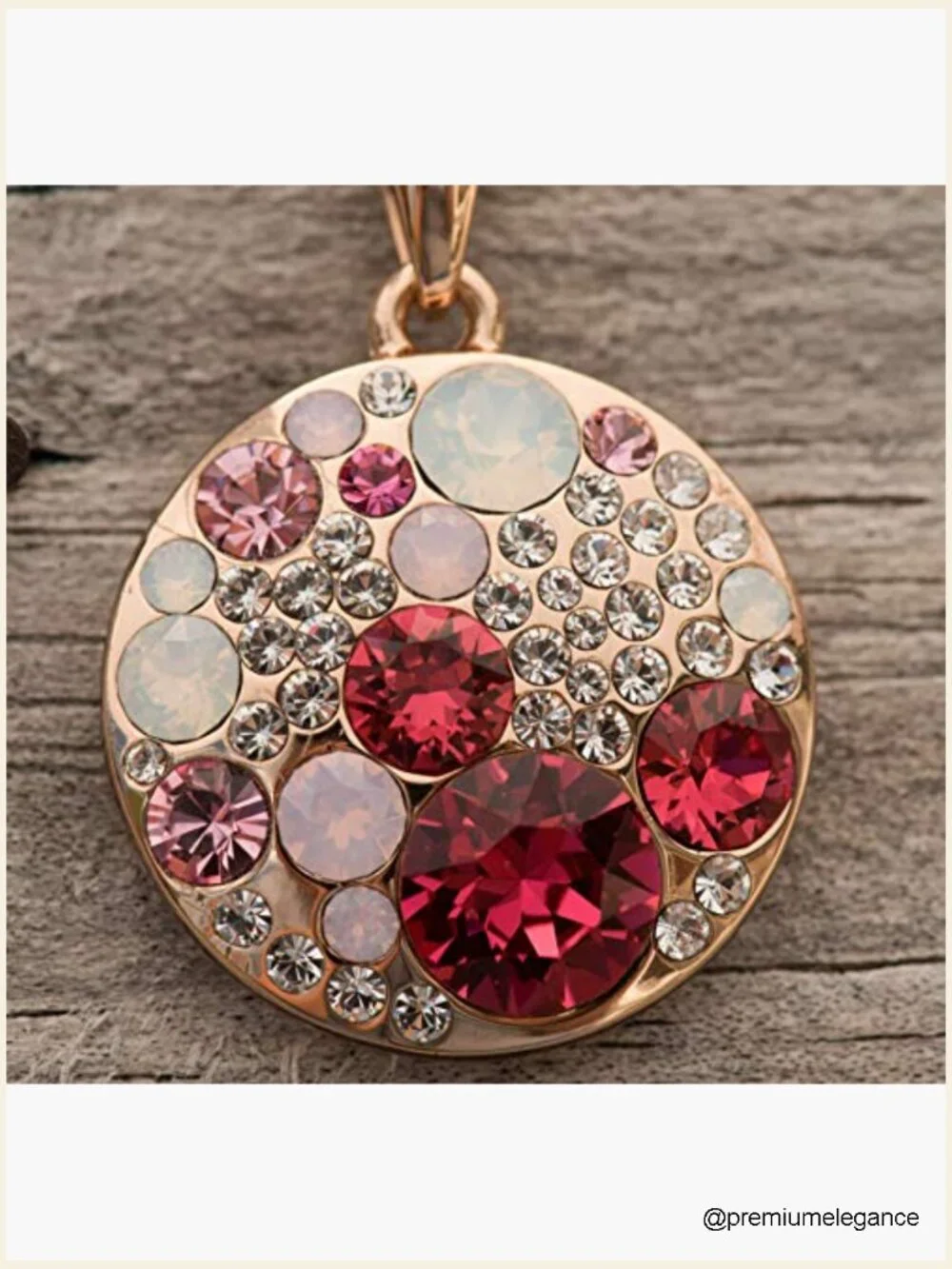Ocean Bubble Crystal Jewelry Set Pendant Necklace Earrings 18+2 Inch